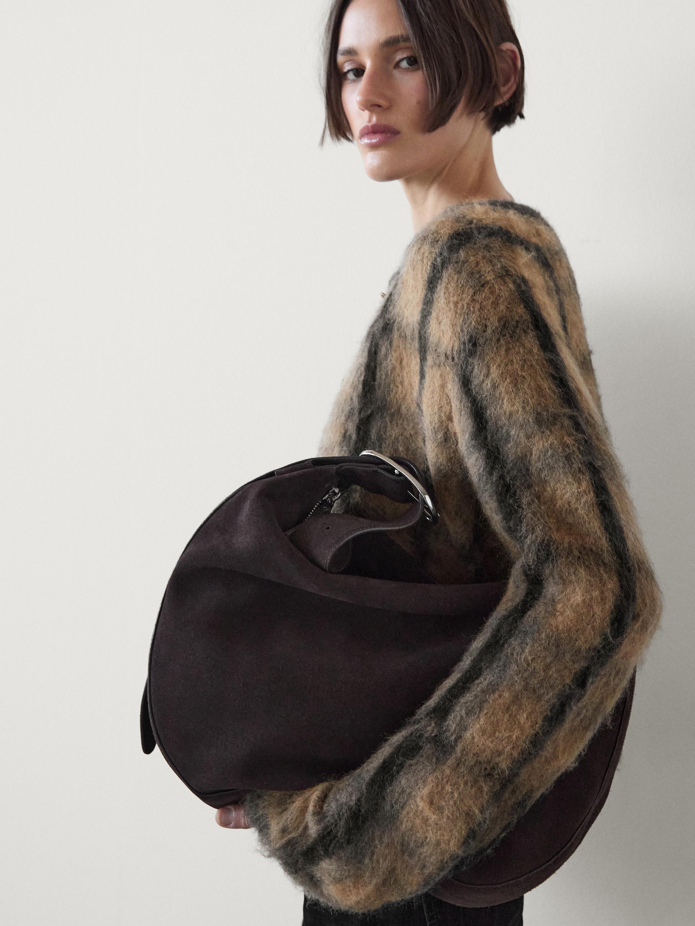 MD Kareli Yün ve Alpaka Karışımlı Hırka