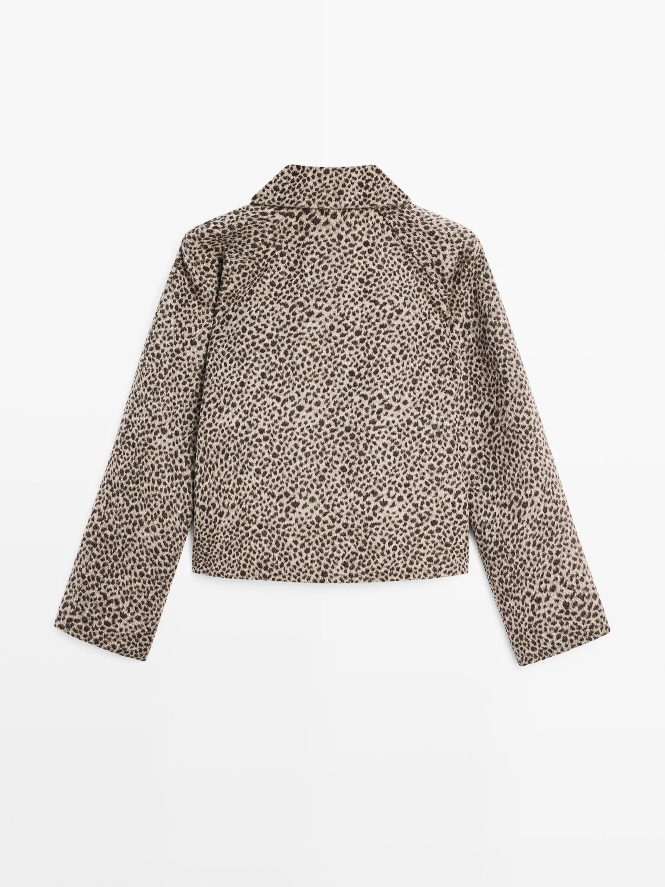 LEOPAR DESENLİ KISA KAŞE KABAN CEKET