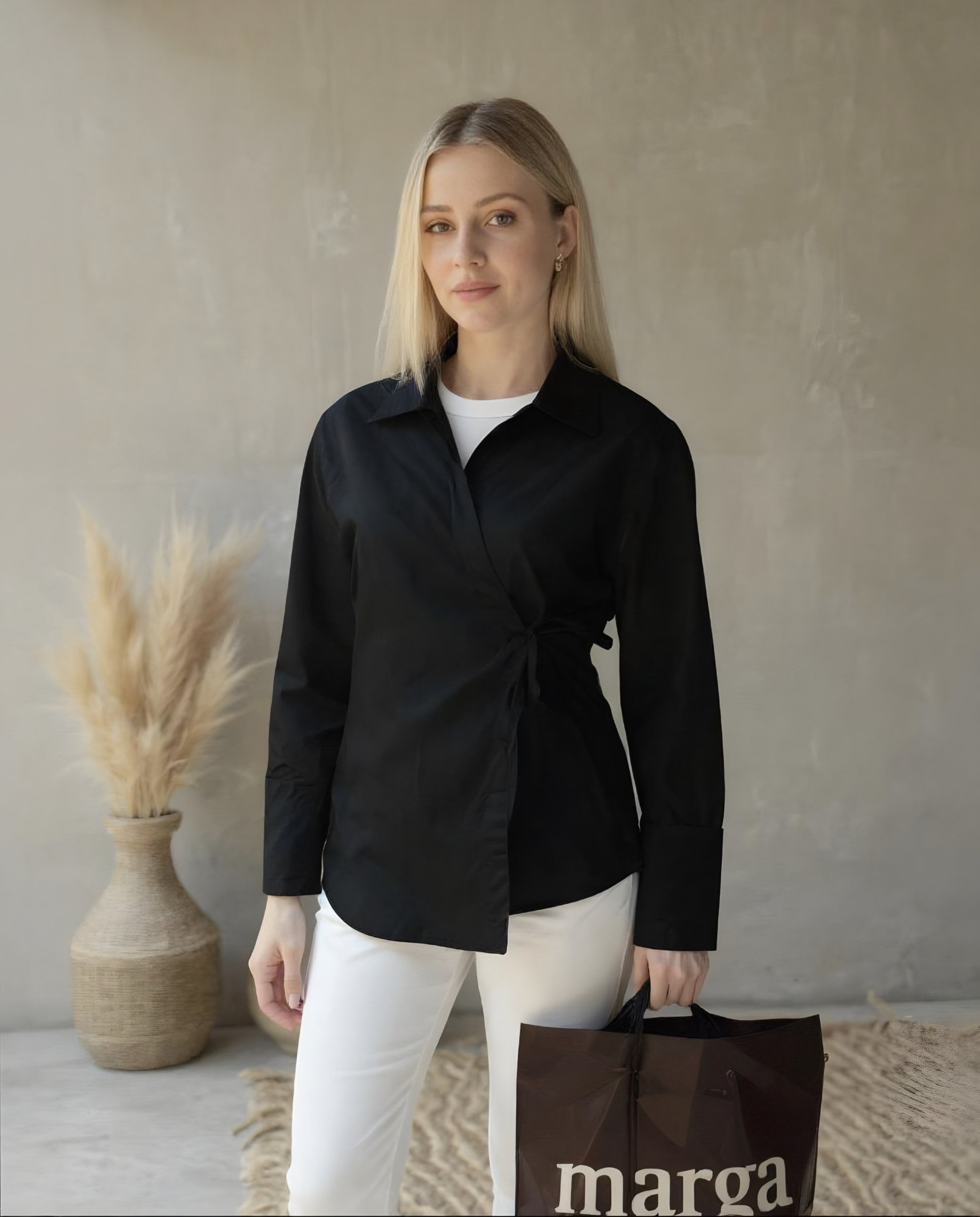 İP BAĞLAMALI KİMONO GÖMLEK