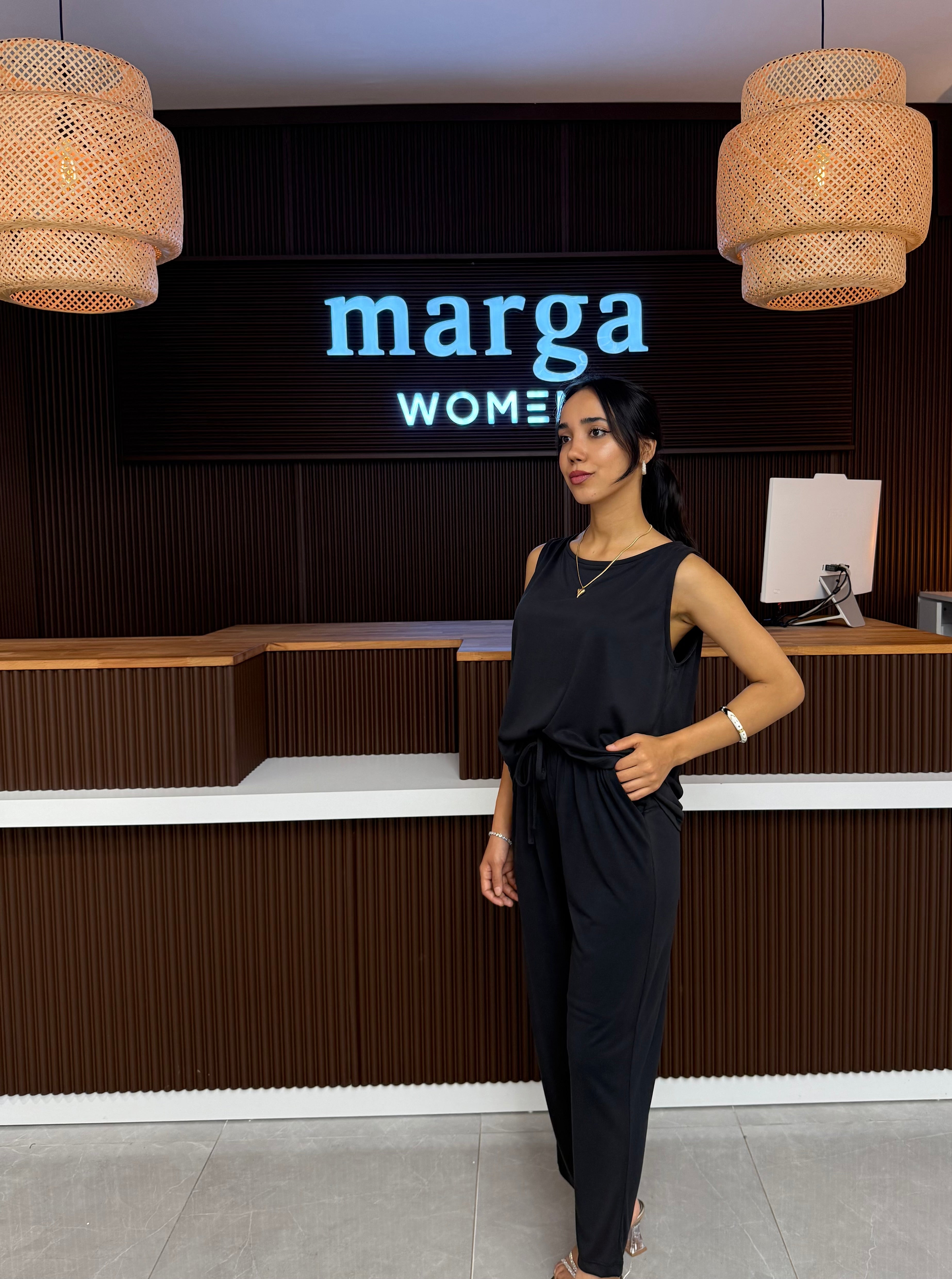 OYSHO KUMAŞ ALT ÜST KOLSUZ TAKIM