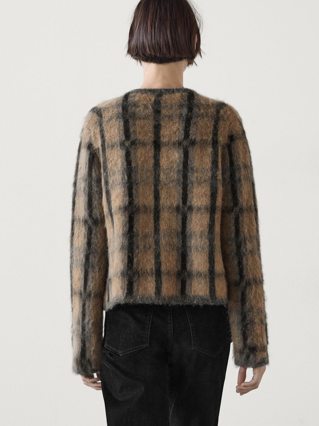 MD Kareli Yün ve Alpaka Karışımlı Hırka