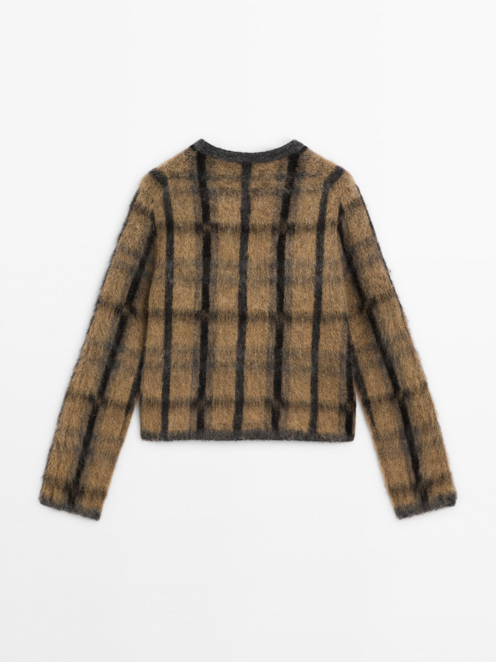 MD Kareli Yün ve Alpaka Karışımlı Hırka