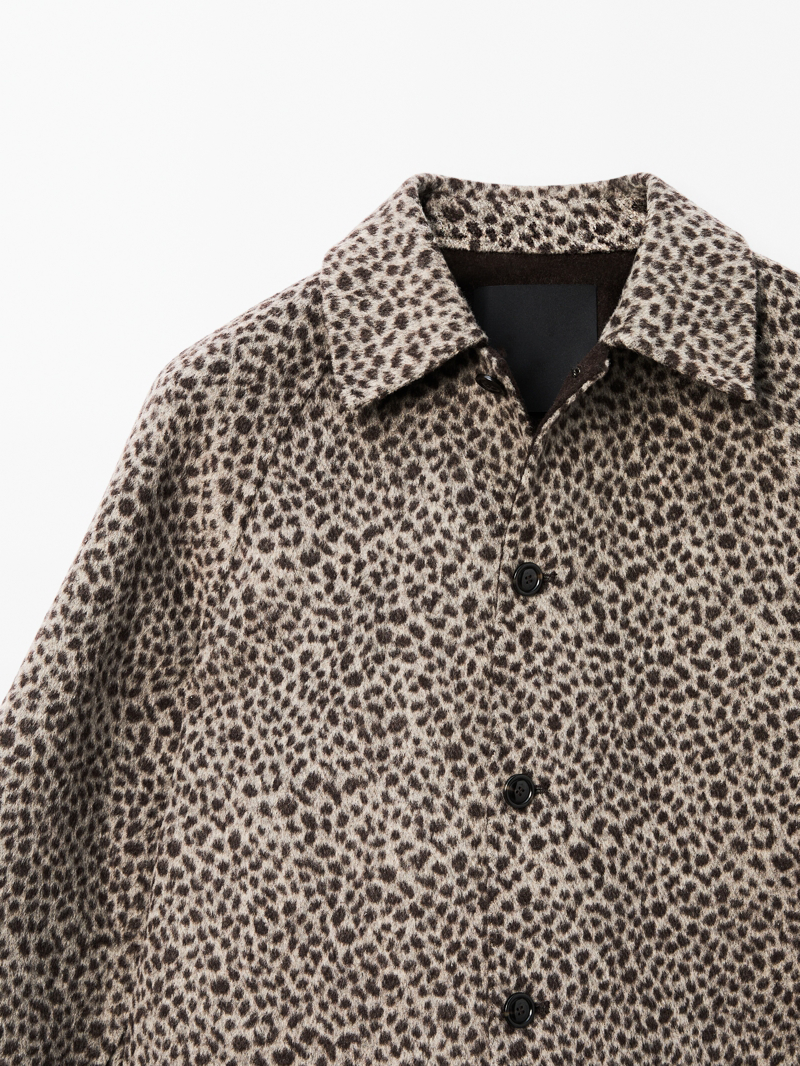 LEOPAR DESENLİ KISA KAŞE KABAN CEKET