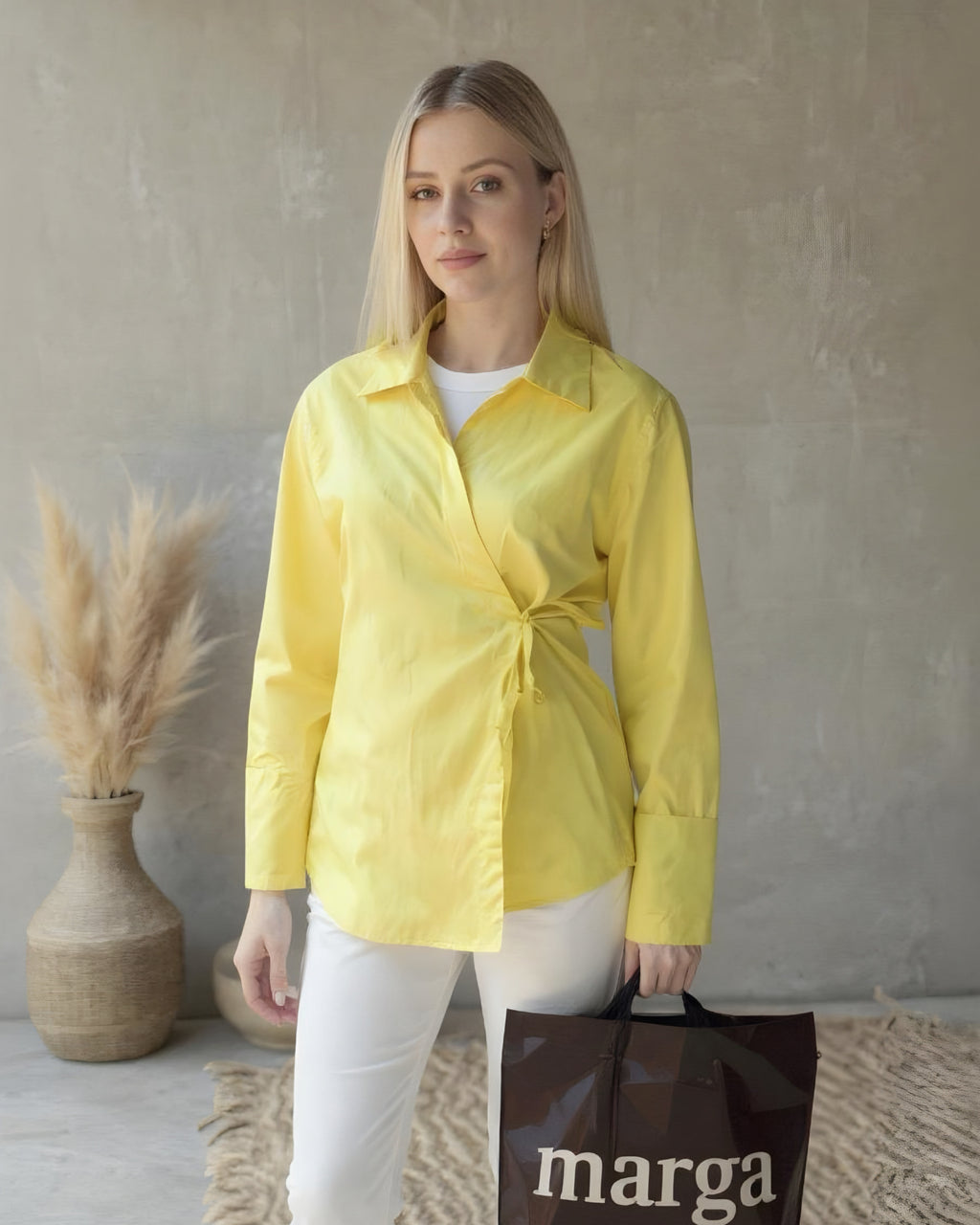 İP BAĞLAMALI KİMONO GÖMLEK