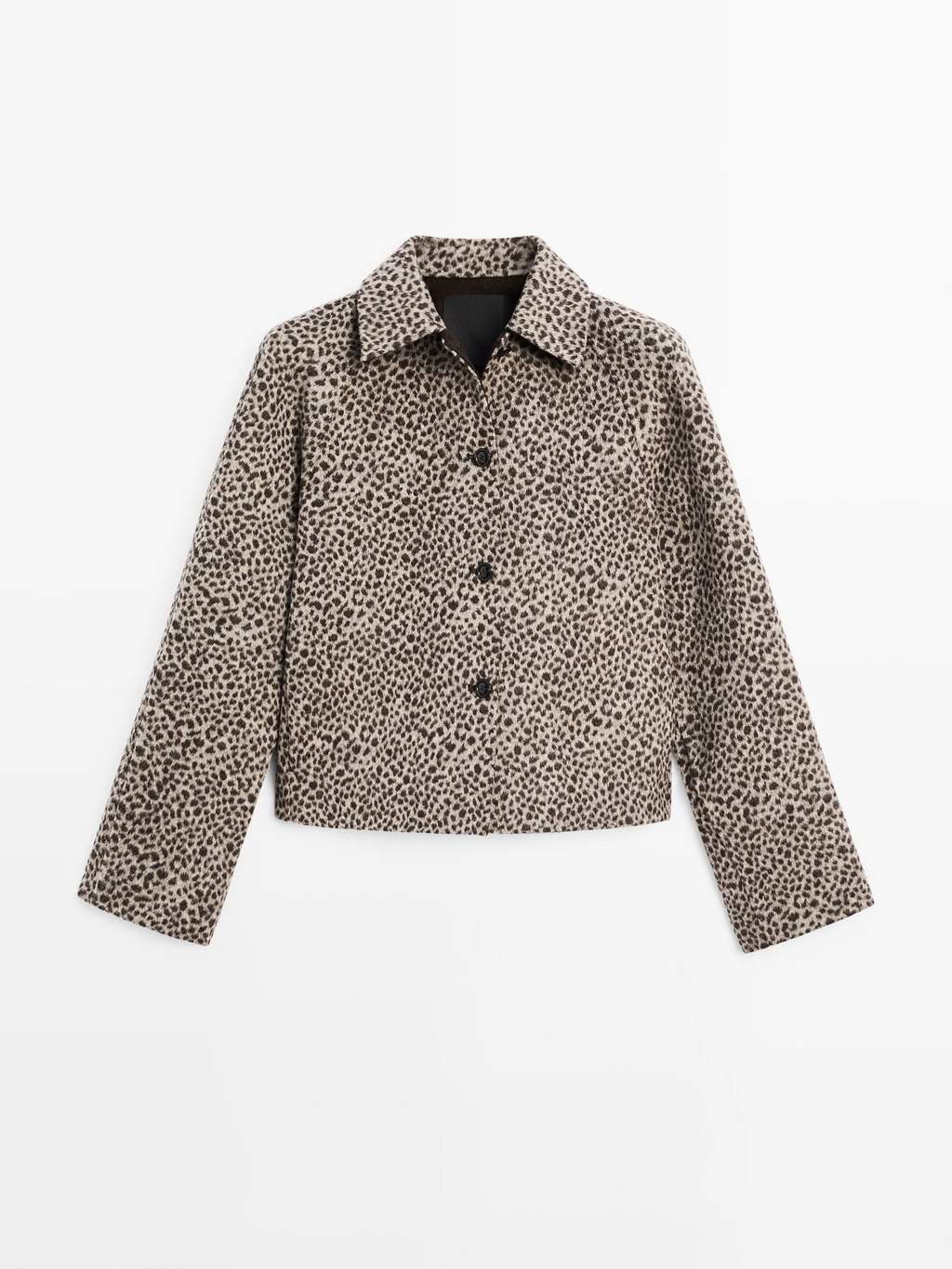 LEOPAR DESENLİ KISA KAŞE KABAN CEKET