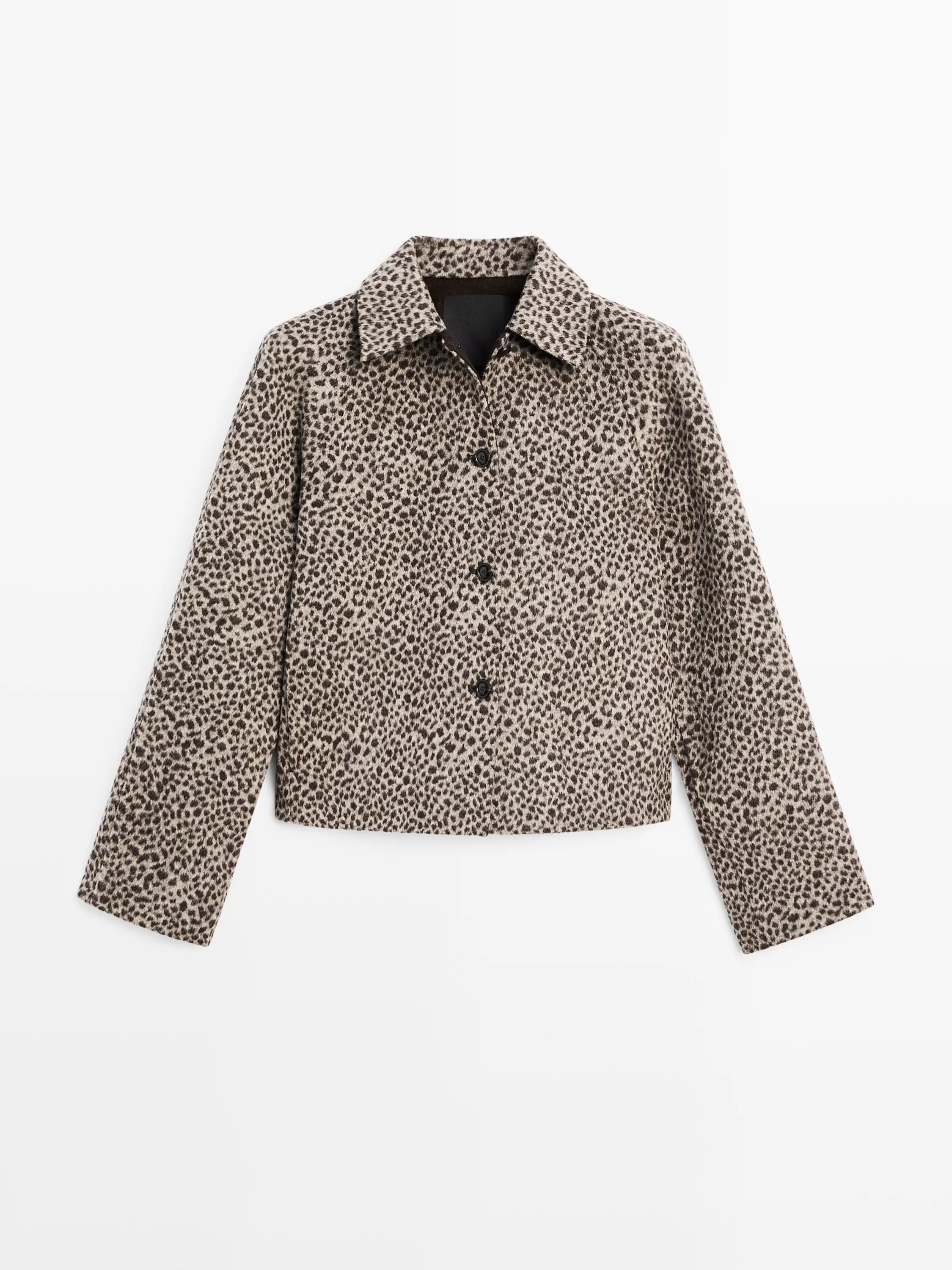 LEOPAR DESENLİ KISA KAŞE KABAN CEKET