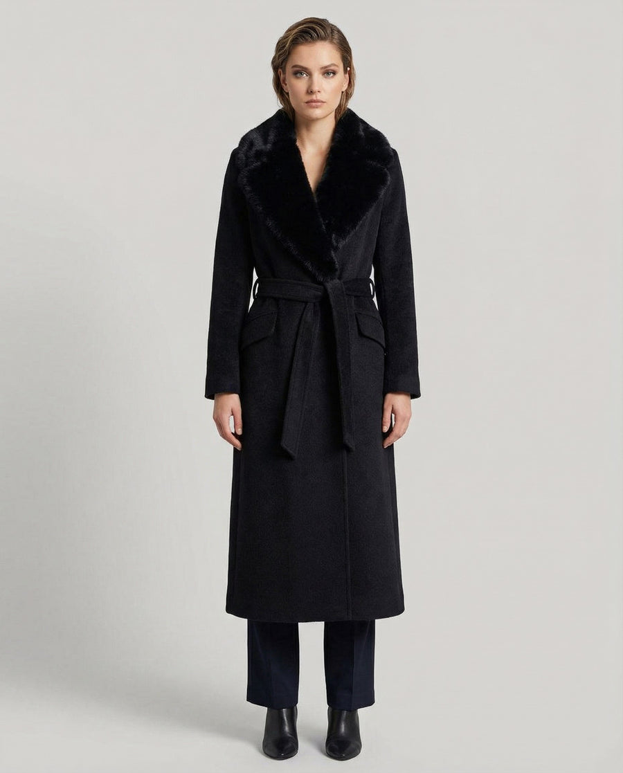 ÇIKARILABİLİR KÜRK YAKA KABAN