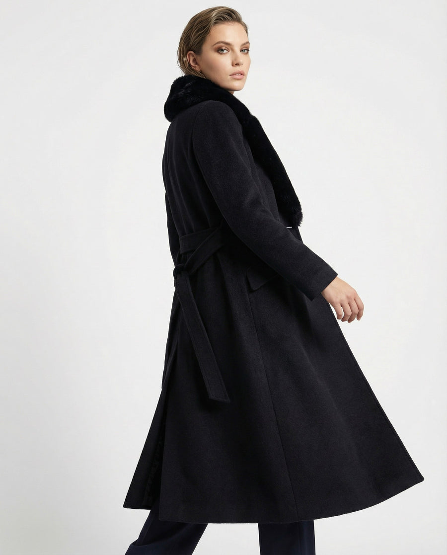 ÇIKARILABİLİR KÜRK YAKA KABAN