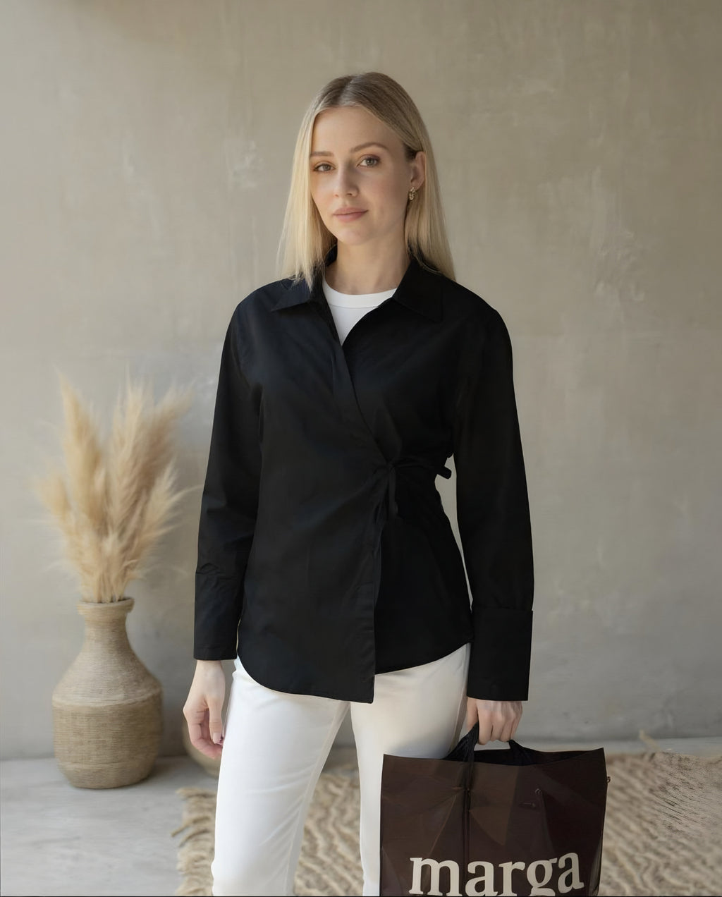 İP BAĞLAMALI KİMONO GÖMLEK