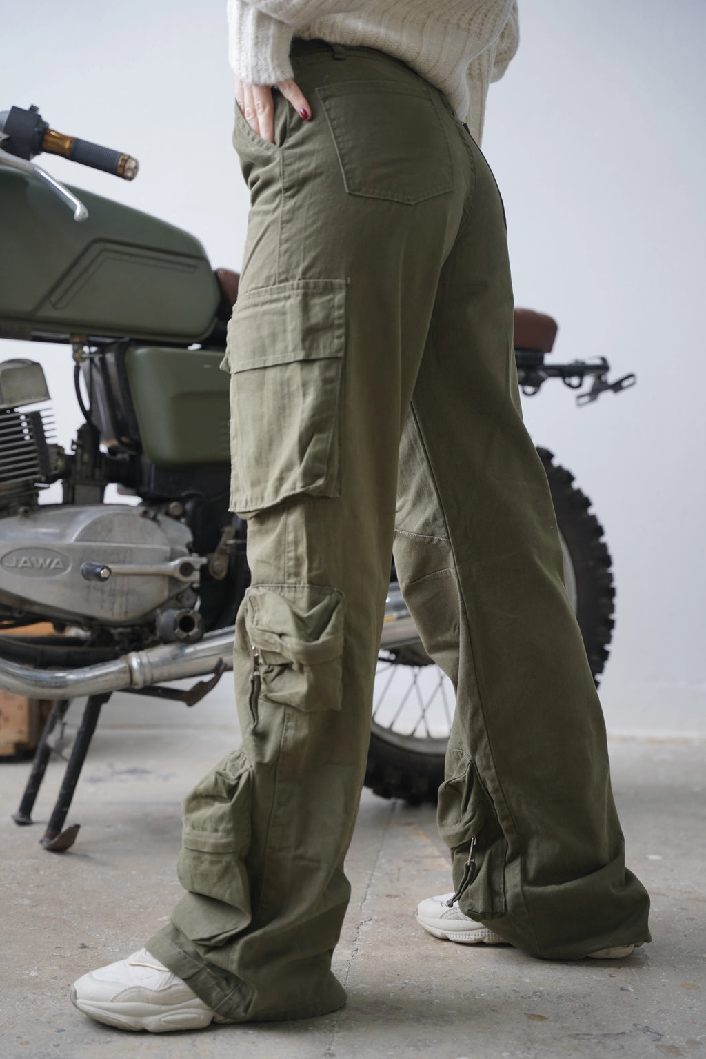 Multi Pocket Kargo Pantolon - Haki