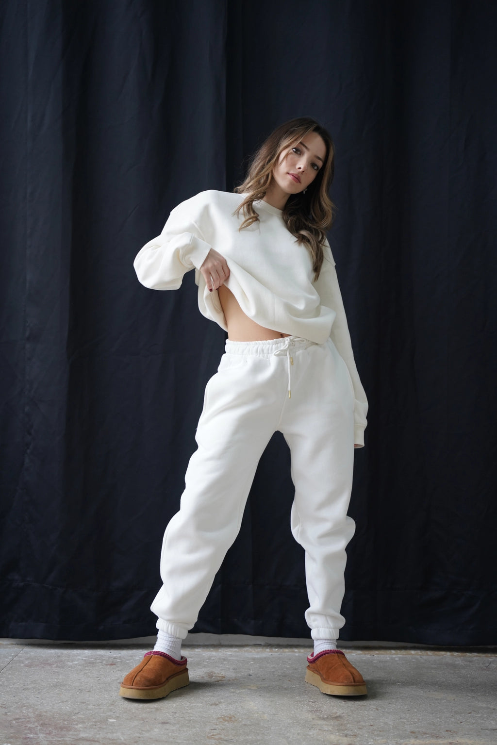 Premium 450 GSM Oversize Sweatshirt - Beyaz