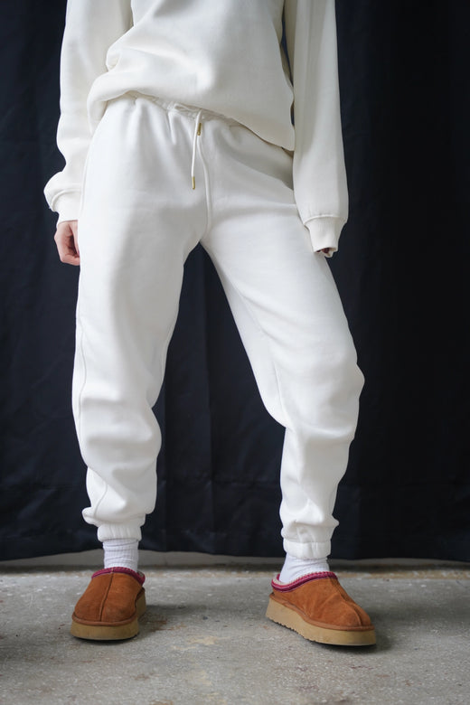 Premium 450 GSM Oversize Eşofman Altı - Beyaz