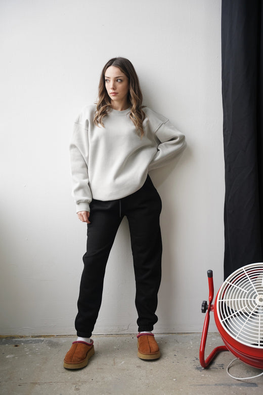 Premium 450 GSM Oversize Eşofman Altı - Siyah