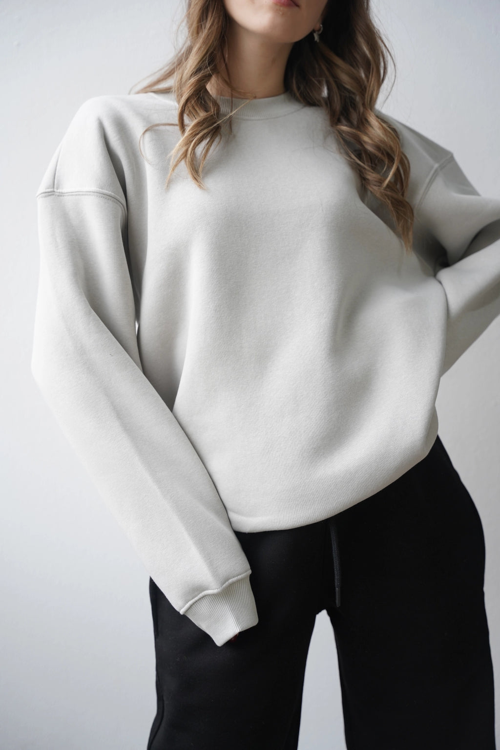 Premium 450 GSM Oversize Sweatshirt - Açık Gri