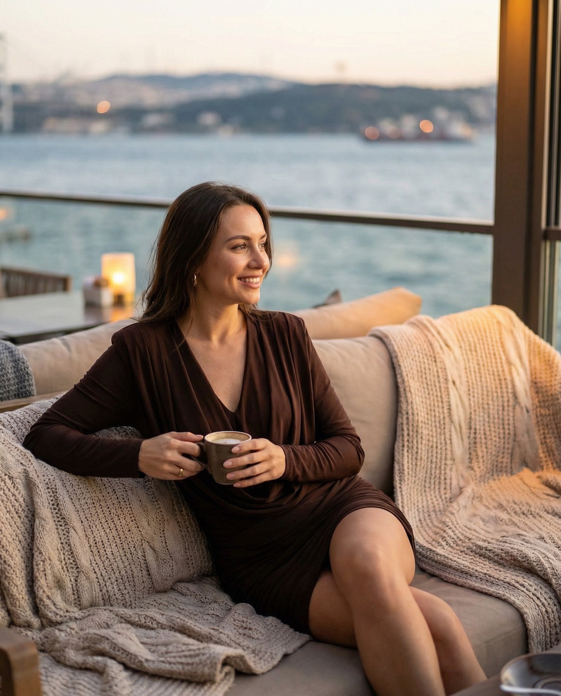 DEGAJE YAKA DRAPE MİNİ ELBİSE