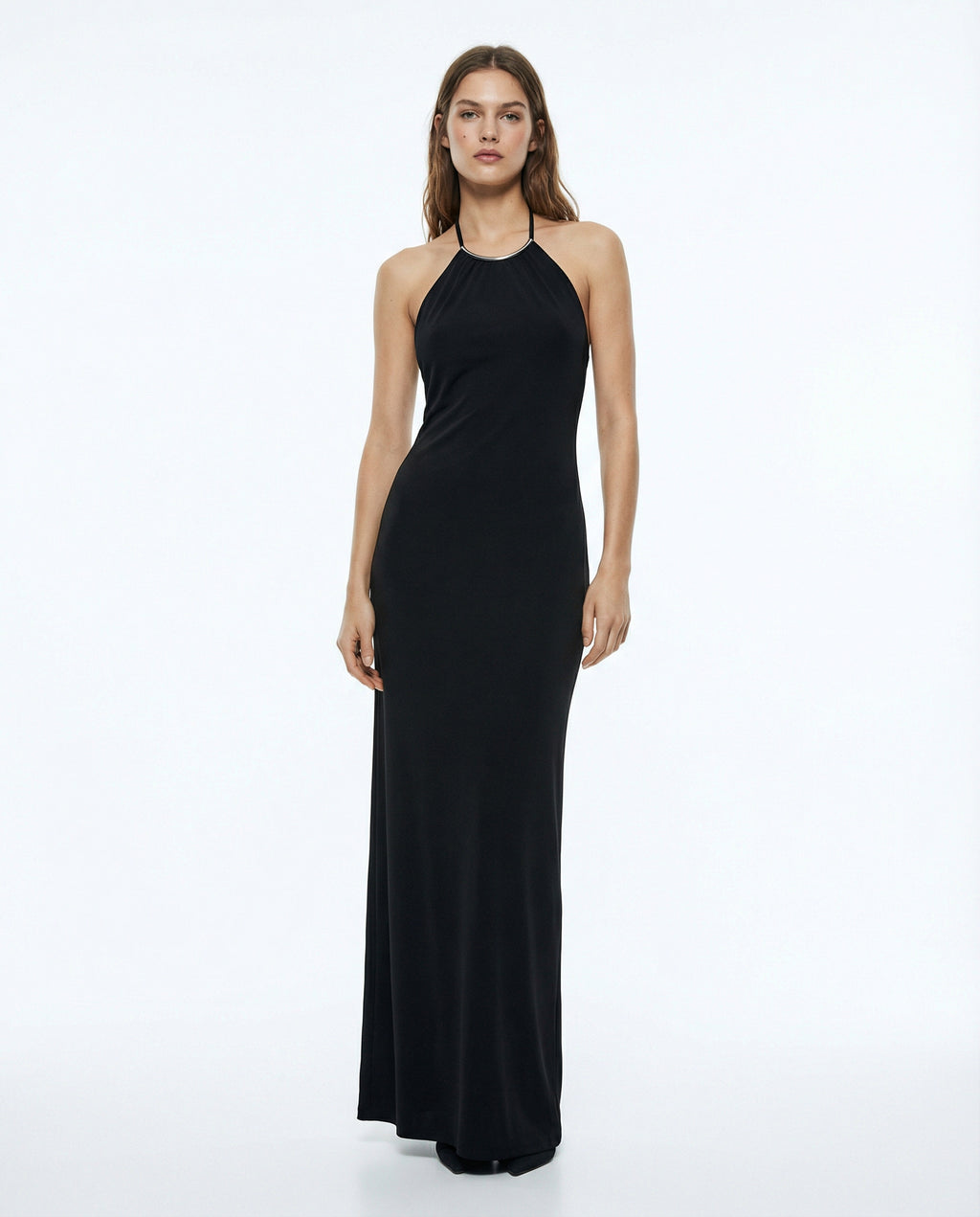 METAL HALTER YAKA ELBİSE