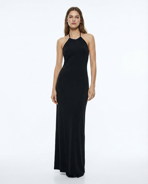 METAL HALTER YAKA ELBİSE