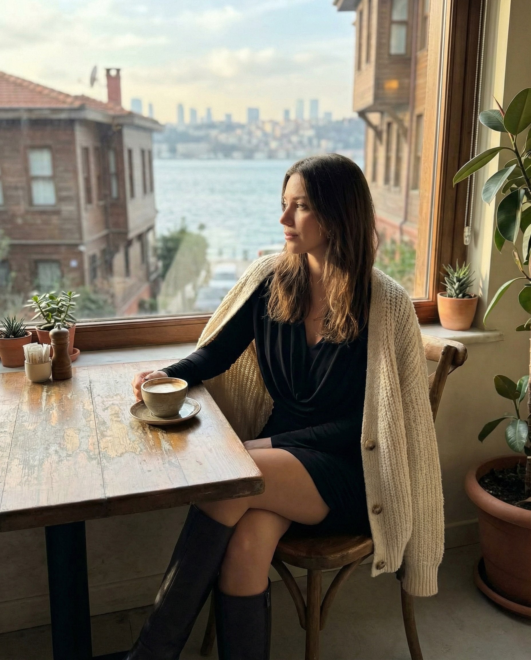 DEGAJE YAKA DRAPE MİNİ ELBİSE