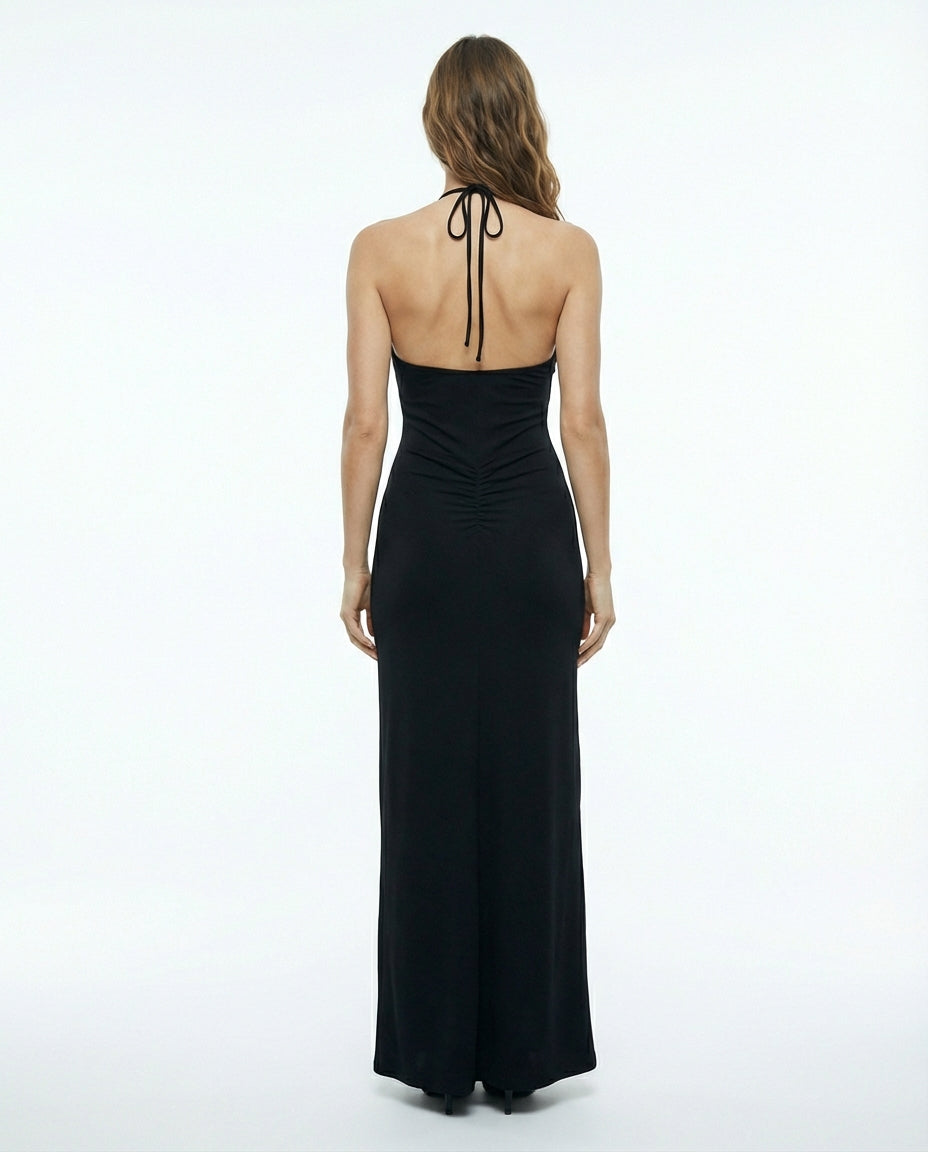 METAL HALTER YAKA ELBİSE