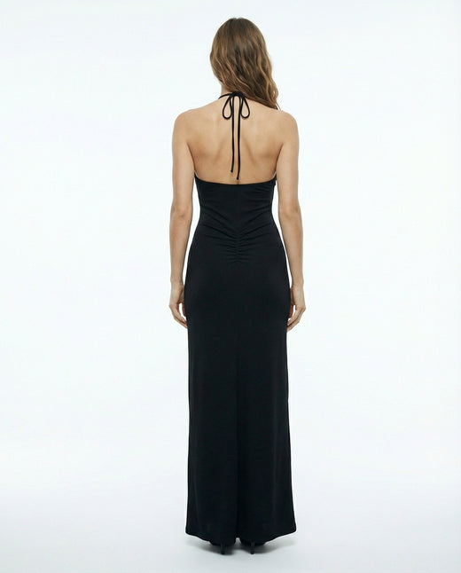 METAL HALTER YAKA ELBİSE