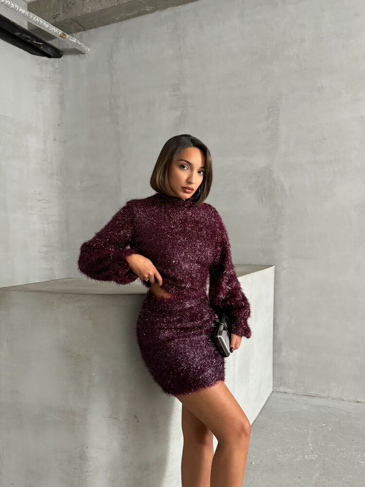 Simli Saçaklı Etek