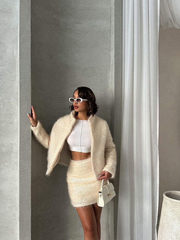 Simli Saçaklı Etek