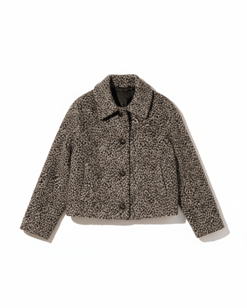 LEOPAR DESENLİ KISA KAŞE KABAN CEKET
