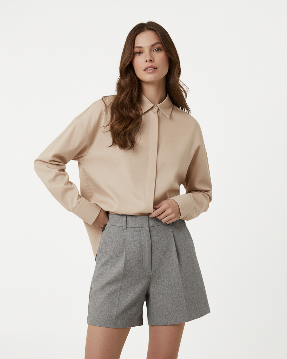 GİZLİ PATLI OVERSİZE GÖMLEK