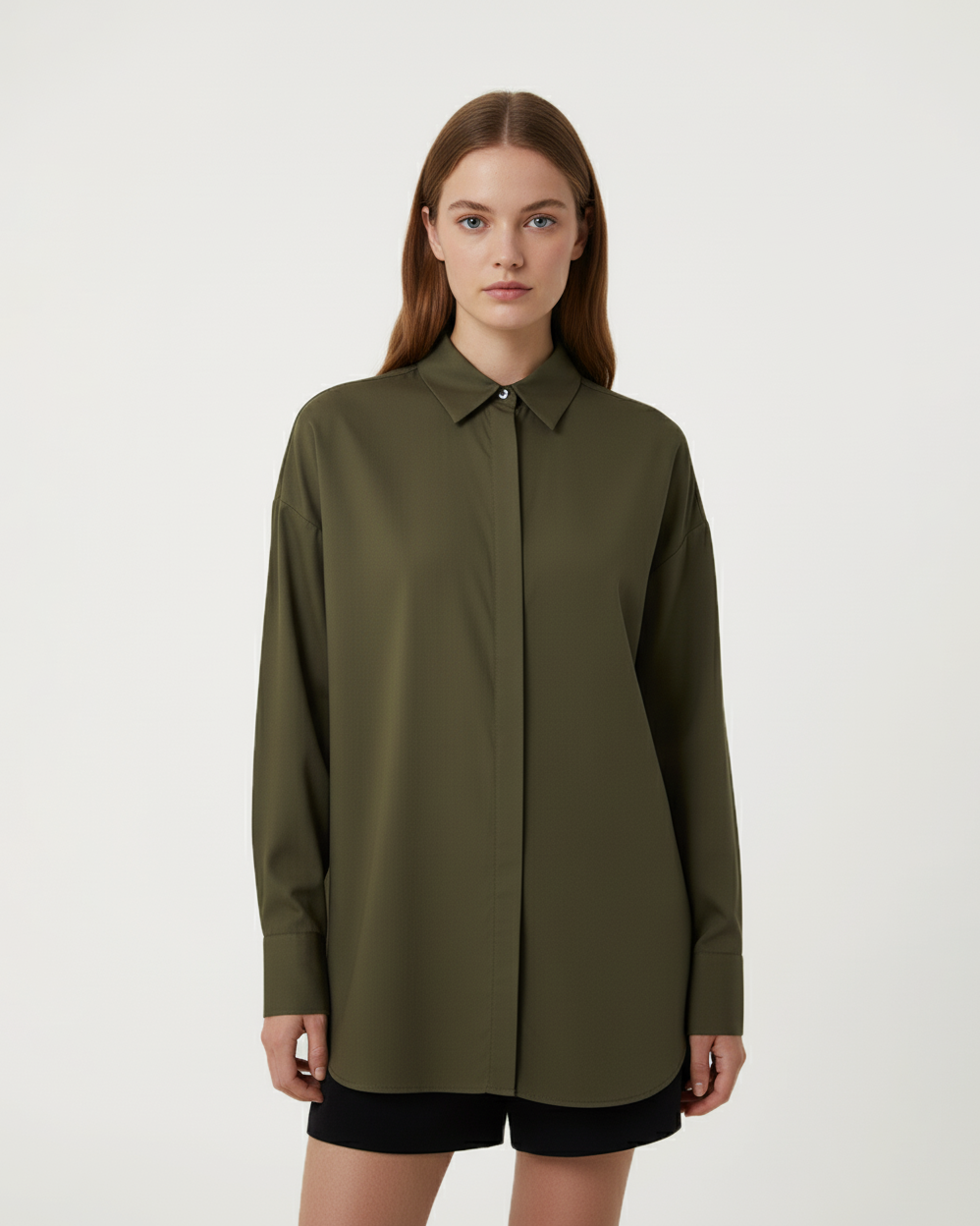 GİZLİ PATLI OVERSİZE GÖMLEK