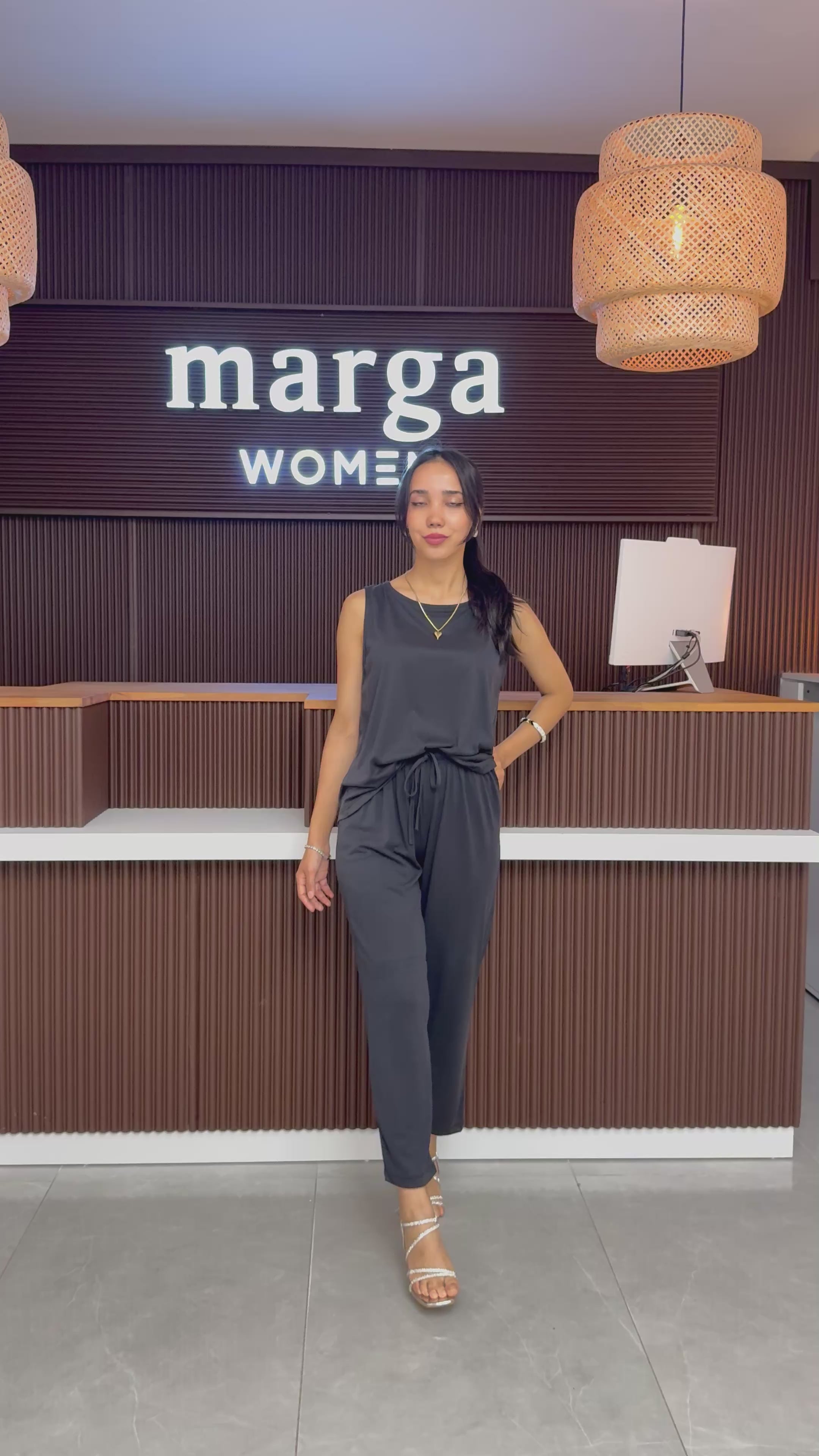 OYSHO KUMAŞ ALT ÜST KOLSUZ TAKIM