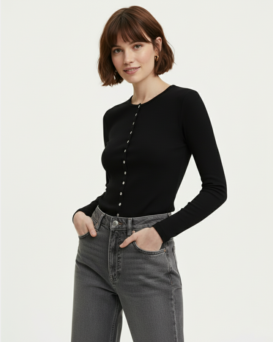 ÇITÇITLI UZUN KOLLU BODY